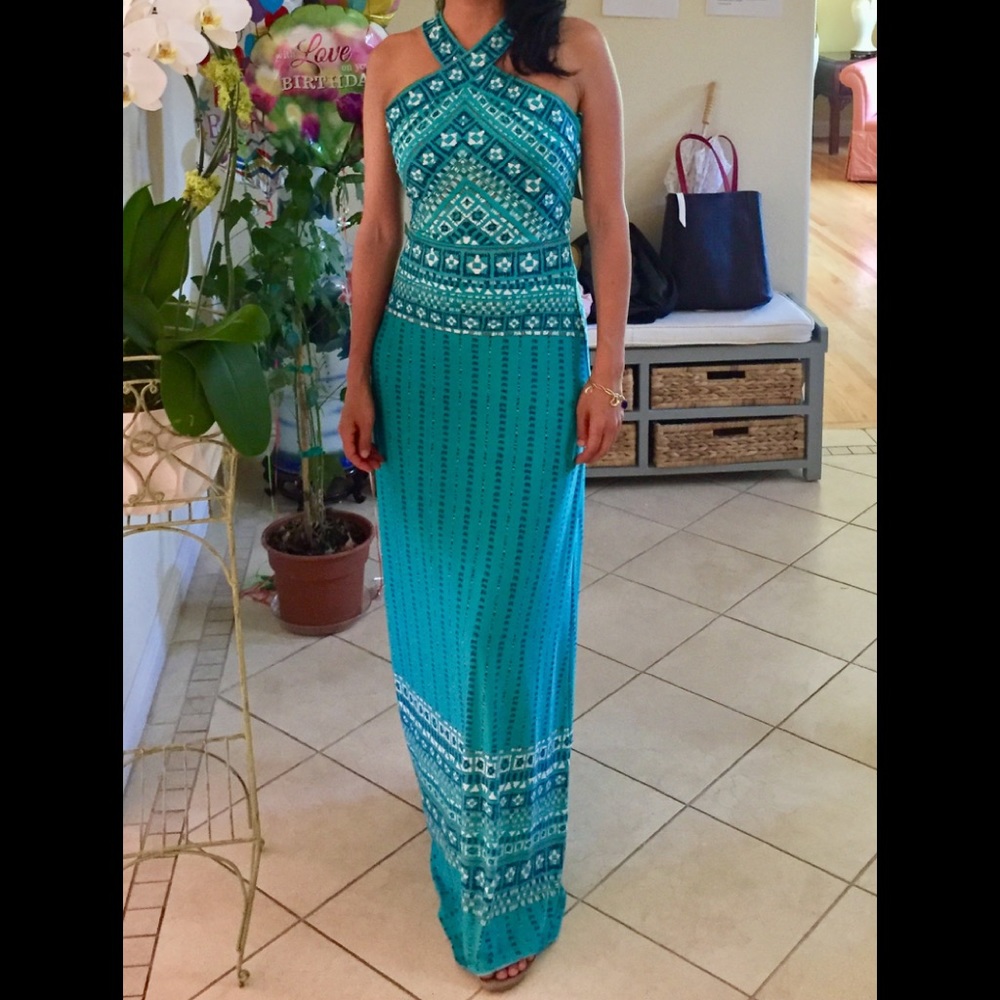 NWT BCBG turquoise maxi dress 👗